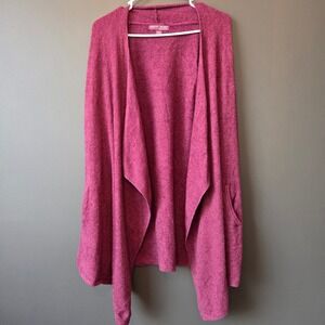 Barefoot Dreams CozyChic Lite Cardigan Duster Burgundy Size S/M Cozy Fall Winter